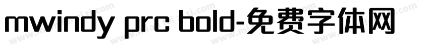 mwindy prc bold字体转换